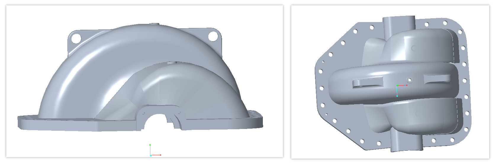 泵三维模型23:单级双吸离心泵泵体及泵盖